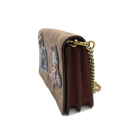 Coach Signature Crossbody Bag with Patches Brass/Rust Multi - Picture 12 of 15